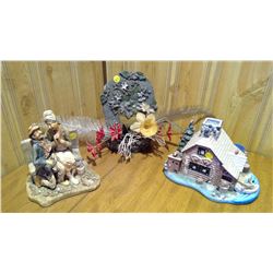 Lot of 3 assorted glass items