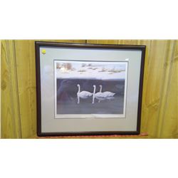 "Tundra Swans" print by Ron Glowe 1042/1850