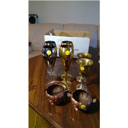 Lot of brass and copper items