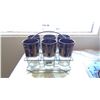Image 1 : 6 glasses with carrying tray