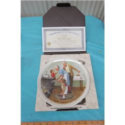 LOT OF TWO DECORATIVE PLATES (THE COOKIE TASTING & UNOPENED LITTLE MISS MUFFET)