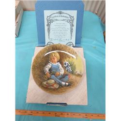 LOT OF TWO DECORATIVE PLATES (LITTLE BOY BLUE &  LITTLE MISS MUFFET)