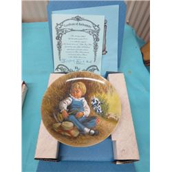 LOT OF TWO DECORATIVE PLATES (LITTLE BOY BLUE & THE BEDTIME STORY)