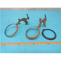 TWO LAMP BRACKETS (NOT MATCHING)