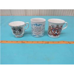 LOT OF THREE CHARLES AND DIANA CUPS