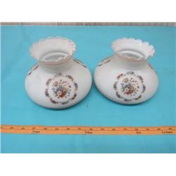 TWO LAMP SHADES (BOTTOM IS 7" W, TOP IS 4" W, 5" TALL)