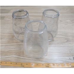 LOT OF THREE BARN LANTERN SHADES