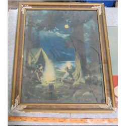 LOT OF 3 PICTURES (1 WITHOUT FRAME) *SOME FRAME DAMAGE ON 1*