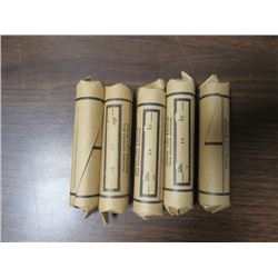 5 ROLLS OF PENNIES BY THE YEAR (CANADA) *1941-42-43-48-49*