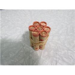 LOT OF 7 BANK ROLLED PENNIES (ORIGINALLY PACKAGED BY BANK AND NEVER CIRCULATED)