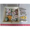 Image 1 : LOT OF WINTER FESTIVAL BUTTONS AND ASSORTED BOTTLE OPENERS