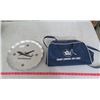 Image 1 : LOT OF TWO AIRLINE ITEMS (PLATE & BAG) *NORCANAIR & TRANS-CANADA AIRLINES*