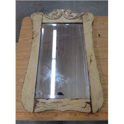 MIRROR WITH WOODEN FRAME (18.5" X 30")