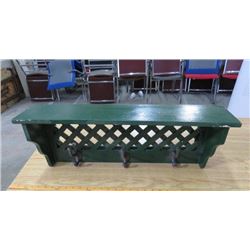 COAT RACK AND SHELF ( 25.5" X 5.5" X 9")