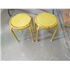 Image 1 : LOT OF 2 METAL STOOLS (17" XC 12")