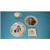 Image 1 : LOT OF ASSORTED ROYALTY DISHES (THREE PLATES AND ONE MUG)