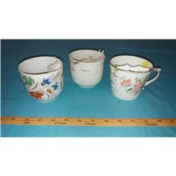 LOT OF THREE MUSTACHE MUGS