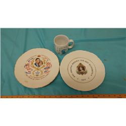 TWO PLATES AND A MUG