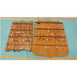 TWO DISPLAY RACKS AND SPOONS