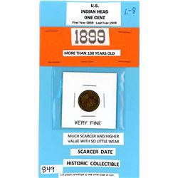 ONE CENT COIN (USA) *1899* (INDIAN HEAD)