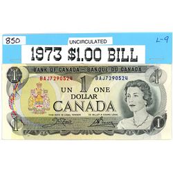 ONE DOLLAR BILL (CANADA) *1973* (LAST YEAR OF ISSUE)