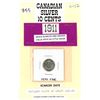 Image 1 : TEN CENT COIN (CANADA) *1911* (SILVER) *FIRST YEAR OF ISSUE FOR GEORGE V*