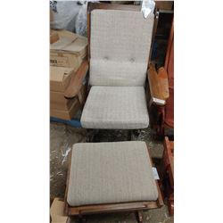 GLIDER CHAIR WITH FOOT STOOL