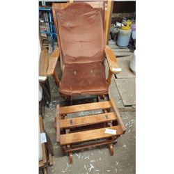 GLIDER CHAIR WITH FOOT STOOL (NO CUSHION FOR FOOT STOOL