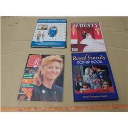 LOT OF VARIOUS ROYALTY MAGAZINES AND BOOKS