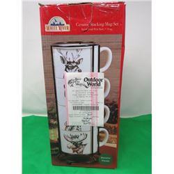 CERAMIC STACKING MUG SET (WHITE RIVER)