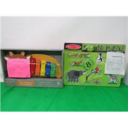 CHILDRENS XYLEPHONE AND CHILDRENS SOUND PUZZLE