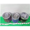Image 2 : LOT OF 3 METAL INSULATED CUPS AND LIDS (PURE) *SOME DENTS*