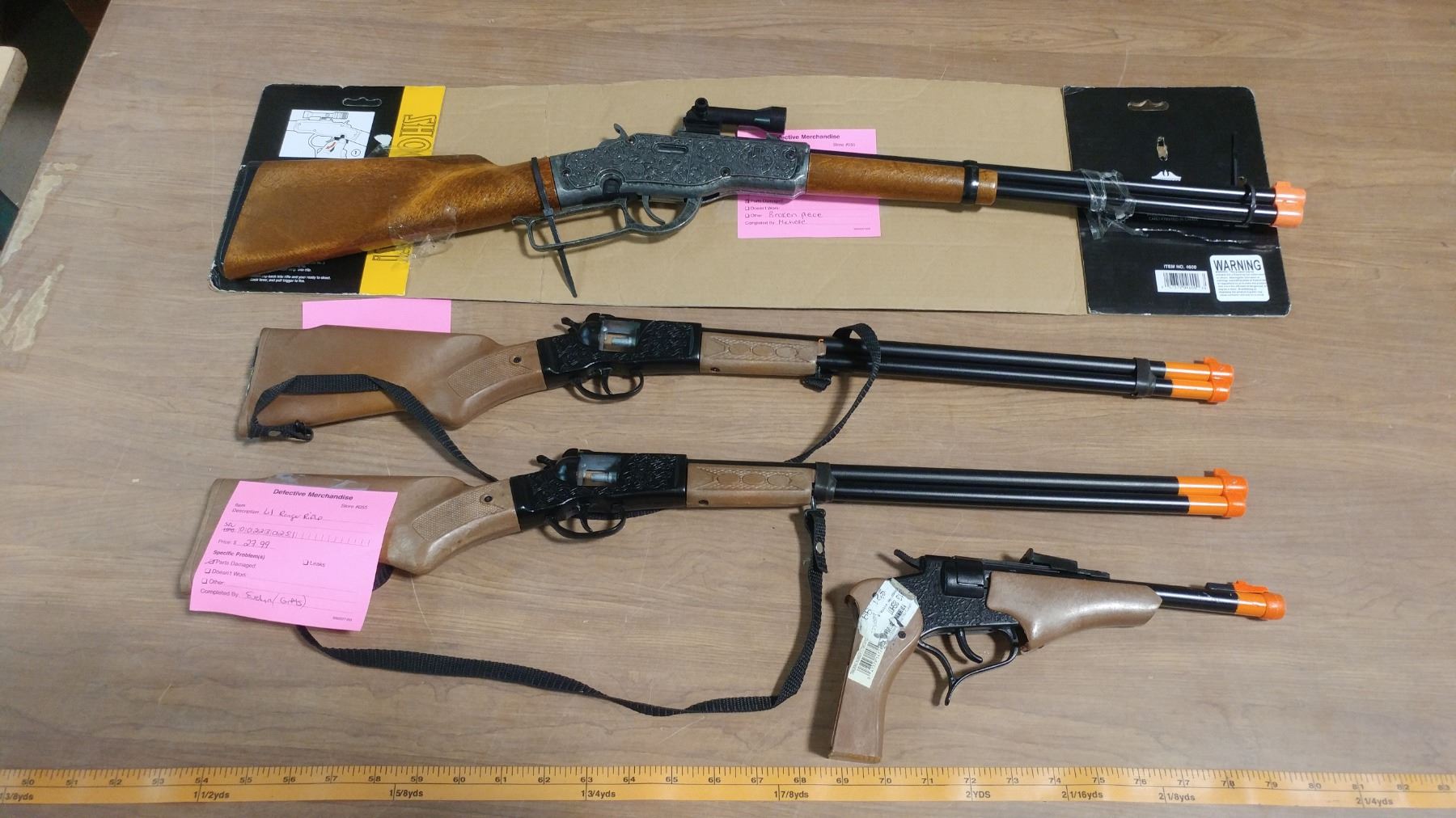 2 LITTLE RANGER RIFLES, HANDGUN & COWBOY COLLECTION JEFFERSON RIFLE