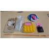 Image 1 : LOT OF ASSORTED ITEMS (EGG HOLDER, SAUSAGE FUNNEL KIT, HAND TOWEL, ETC.)