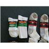 Image 2 : Qty 22 Men's Extra Wide & Medical Socks in White, Black, Tan