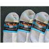 Image 2 : Qty 9 Men's Loose Fit Gray White Ankle Socks