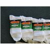 Image 2 : Qty 10 Men's Extra Wide Comfort Fit Socks in White, Tan