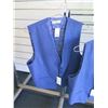 Image 2 : Qty 2 Men's Royal Blue Vests Luchiano Visconti Size 2XL