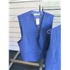 Image 2 : Qty 2 Men's Royal Blue Vests Luchiano Visconti Size 2XL-3XL