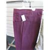 Image 2 : Men's Long Burgundy Pants & Full Blue Khaki Colored Work Shorts Size 56