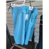 Image 2 : Qty 2 Men's Blue Elastic Waist Shorts Size 2XL
