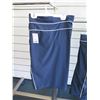 Image 2 : Qty 2 Blue Shorts Size 4XL & Black Elastic Waist Shorts Size 1XL