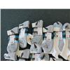 Image 8 : Qty 22 Men's Extra Wide Comfort Socks in White & Gray