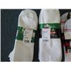 Image 2 : Qty 6 Men's White BK Full Cut Ankle Socks