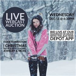 LIVE AUCTION OPENS FOR PRE BIDDING ON MONDAY AT 4PM - LIVE AUCTION AT 6:30PM WEDNESDAY