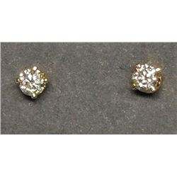 14K Yellow Gold Diamond(0.16ct) Earrings, Made in Canada, Appraised Retail $1033