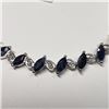 Image 3 : Silver Sapphire(6.8ct) Bracelet, Appraised Retail $800