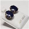Image 3 : 14K Yellow Gold Enhanced Sapphire(6.8ct) Earrings, Made in Canada, Insurance Value $1600