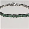 Image 3 : Silver 45 Emerald(5.1ct) Bracelet, Appraised Retail $1396