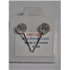 Image 1 : 10K White Gold Genuine Rare Blue Zircon(2.2ct) Earrings, Made in Canada, Suggested Retail Value $600